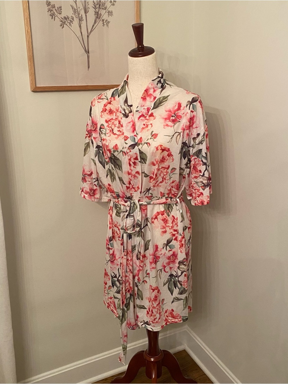 Show Me Your MuMu Brie Pink Floral Short Robe